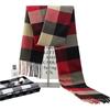 Novo Cachecol Masculino Outono e Inverno Imitação de Caxemira Estudante Casual de Negócios Escovado Espesso Xadrez Britânico Cachecol Longo Masculino
