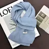 Bufanda de Punto Nueva de Lana Mezclada de Color Puro para Mujer en Otoño e Invierno Estilo Coreano Cálida y Cómoda Protección para el Cuello Bufanda de Lana