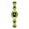Bs Nuevo Más Vendido Ventas Directas de Fábrica Exportación Popular Transmisión en Vivo Reloj de Cristal Verde Jade Verde Esmeralda Fa1685