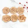 Venta Caliente Transfronteriza 25 Colores 5cm Cinta Hecha a Mano Poliéster Rosa Plano Flor para Zapatos Flor para Sombrero Tocado para el Cabello Accesorios para Pinzas