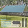 Alfombrilla parasol de goma negra tela Oxford plateada a prueba de lluvia tienda de campaña para camping playa sombrilla pérgola