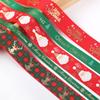 Venda Quente Transfronteiriça Bronzing Impresso Natal Fita Decorativa Carta Fita de Poliéster DIY Cinto de Embrulho