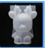 Molde de pegamento de cristal, una variedad de animales geométricos de oso, molde de silicona de conejo de bendición de unicornio tridimensional