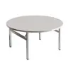 Mesa Dobrável de Aço Inoxidável Espessado para Uso Comercial e Doméstico, Mesa Redonda para Churrasco, Barraca de Feira Noturna, Banquete, Mesa de Jantar de Restaurante