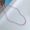Collar de Cuentas de Colores Primavera Verano 2025 para Mujer Apilable Diseño de Nicho de Alta Calidad Todo Fósforo Ojo de Gato Simple Zirconio Candado