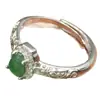 Anillo de Calabaza Verde Completo de Jadeíta Birmana Natural Grado A Vintage Exquisito Artículo de Riqueza Diversidad 9003