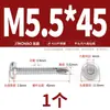 Tornillos Autorroscantes Autorroscantes para Metal con Cabeza Plana Hexagonal de Acero Inoxidable 410 para Barandillas Mm5M6