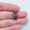 Encantadores y Lindos Pendientes de Gato con Diseño de Estampado de Aleación de Gota de Aceite Accesorios DIY Colgante Llavero