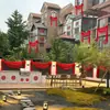 Grande Bola de Flores Vermelhas Coleção de Artigos para Casamento Decoração de Quarto de Casamento Casa de Campo Quintal de Casamento Varanda Decoração Guirlanda de Escada