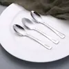 Regalo 13cm acero inoxidable cuchara de café cuchara mezcladora cuchara para té perfumado miel postre vajilla de acero inoxidable al por mayor