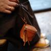 Bolsa de Armazenamento de Batom de Couro PU Bolsa Multifuncional Portátil para Joias Bolsa de Joias com Mini Pingente