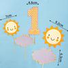 Paquete de 10 Decoraciones para Pastel de Cumpleaños Bola de Pelusa Nube Inserción Arcoíris Luna Nube Blanca Globo Aerostático Adornos de Inserción