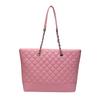 Bolso Grande 2024 Nuevo Bolso de Hombro Gran Capacidad Moda Femenina Cadena Rómbica Bolso Tote Portátil Sencillo Bolso Bandolera