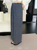 Thirteen LinesKAPOK26 Verano Nuevo Estilo Coreano Cintura Elástica Cordón Rayas Versátil Falda Larga 26461