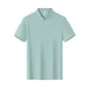 Camisa polo elástica de poliéster-algodón de 210 g, 32 hilos, camiseta de manga corta de verano con cuello camisero, camisa de cultura corporativa con logotipo bordado y estampado