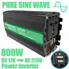 Inversor de Onda Pura 500W800W1000W1300W 12V para 220V Carro Solar Duplo USB Display