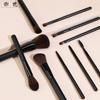 También color Nuevo juego de 10 brochas de maquillaje negras, juego completo con mango de madera, brocha para maquillaje, sombra de ojos, corrector, una generación de cabello