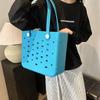 Bolsa de Playa Eva en Stock, Bolsa Tote Grande para Almacenamiento de Viaje, Cesta Moldeada por Inyección con Agujeros de Eva Impresos