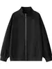 Jaqueta de Voo Roxa Estilo Americano com Gola Alta para Homens, Silhueta de Alto Padrão Jaqueta Baseball High-Street, Jaqueta Cleanfit