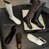 Dois tipos de altura de cano bico redondo aumento de altura zíper lateral elástico simples botas afuniladas 2026 inverno novo botas longas versáteis