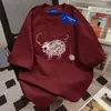 100% Algodón Longitud Media Marca de Moda Versátil Camiseta de Manga Corta para Mujer Verano Holgada Adelgazante Cuello Redondo Top para Pareja ins de Moda