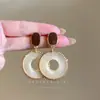 Pendientes de Aro Trenzados Estilo Francés Retro Textura de Principios de Otoño para Mujer Pendientes Estilo Bohemio para Vacaciones Pendientes Súper Bonitos