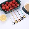 Cuchara de café de acero inoxidable 304 de Amazon transfronteriza, cuchara mezcladora creativa con forma de ala, cuchara para postre helado, cuchara de regalo