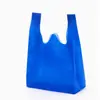 Sacola Colete Não Tecido com Bolso Sacola de Compras de Supermercado Shopping Center Sacola Tote de Compras em Branco Logotipo Pronto Saco Mensageiro para Publicidade Feito Sob Medida