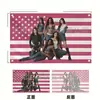 Póster Tapiz Bandera Americana Rosa Katseye