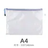 Bolsa Plástica PVC com Zíper para Arquivo A4 Transparente com Rede Bolsa para Provas de Estudante Portátil para Documentos Pode Ser Impressa com Logo
