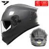 Casco de Motocicleta Certificado Dot para Hombres y Mujeres, Casco Integral Ad para Todas las Estaciones, Casco Cálido y Seguro con Certificación 3C