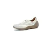 Zapatos deportivos casuales de piel de vaca de capa superior con bloques de color para mujer, nuevo modelo de otoño, zapatos de entrenamiento de cuero genuino con puntera cuadrada y cordones estilo alemán para mujer