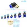 1 Conector Rápido Pneumático, Conector de Engate Rápido, Cotovelo Rosqueado Pl8-02 /4-M5/6-01/10-03