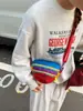 Bolso Bandolera Mini de Costuras de Color Contrastante para Mujer 2026 Nuevo Ligero Versátil Bolso para Teléfono Móvil Bolso de Hombro para Viajes al Aire Libre