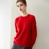 Nuevo Suéter de Punto 100% Cachemira Pura para Mujer, Versátil, Cuello Redondo, para el Otoño/Invierno 2026, Camiseta Base de Punto