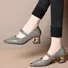 Zapatos de Tacón Alto Multicolores Nuevos de Verano para Mujer, Tacón Grueso, Estampado de Serpiente, Charol, Suela Suave, Antideslizantes, Zapatos para Ir al Trabajo, Suministro Directo de Fábrica