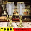 Dispensador de vinho, dispensador de chope, copo, jarra de vinho, dispensador de vinho, torre de vinho, capacidade de 5 litros, bebida espumante de frutas, barril de vinho estilo europeu dourado, simples e elegante