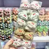 Nuevo Lindo Perro de Peluche con Cerezas Bordadas Pinza para el Pelo de Dibujos Animados Juguete de Moda para Niñas Pinza Lateral Pinza para el Pelo de Estudiante de Primaria