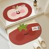 Alfombra de Piso Absorbente para Baño de Dibujos Animados, Felpudo Antideslizante para Puerta de Baño, Alfombrilla para Pies, Alfombrilla para Ducha de Baño, Alfombra para Inodoro, Hogar