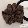 Cintillos de pelo de leopardo de alta gama para otoño e invierno, tipo "intestino delgado", súper grandes, de gamuza y felpa, elásticos, para mujer, cuerda elástica para el pelo, no daña el pelo