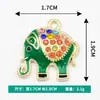 Al por mayor Versión Coreana Creativo Colgante Individual Patrón de Elefante Punto de Goteo de Aceite Diamante Collar Pulsera Colgante Joyería DIY Accesorios de Aleación