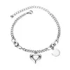 Pulsera de Amor de Acero de Titanio de Venta Caliente Europea y Americana Transfronteriza para Mujer, Moda de Nicho, Diseño Versátil, Pulsera de Acero Inoxidable
