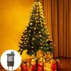 Luces de línea de cuero verde oscuro nuevas transfronterizas anillo luces luces de techo árbol de Navidad luces de decoración de árbol colgantes cadena LED parpadeante