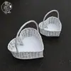 Nuevo Producto para el Festival Qixi Cesta de Flores de Mano en Forma de Corazón Tejida a Mano Creativa con Forma Irregular Cesta de Regalo Floral Cesta de Frutas