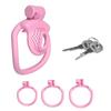 Masculino Positivo Negativo Panal Castidad Candado Jaula Pseudo Madre Castidad Candado Plástico Candado SM Anillo Esclavo Perro Bondage