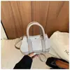 Bolsa Versátil para o Dia a Dia em Couro PU Patchwork Colorida Estilo Coreano Macaron, Bolsa de Mão Casual Feminina, Bolsa de Ombro