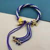 Cuerda de Mano de Xizang Cuerda de Algodón para Frotar la Mano Cuerda de Mano de Colores Pulsera de Estilo Étnico Tejida a Mano Adorno de Xizang Pulsera de Thangka