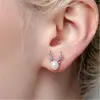 Pendientes de perlas de plata de alce navideño, elegantes pendientes coreanos de moda, astas de animales, un ciervo tiene tus pendientes