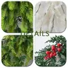 Decoraciones Navideñas para Colgar en Ventanas y Puertas, Decoraciones Festivas, Adornos para el Árbol de Navidad, Bayas para Chimenea, Piñas y Guirnaldas