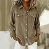 Outono e Inverno Venda Quente Transfronteiriça Manga Longa Novo Estilo Roupas Femininas Camisa Amazon Comércio Exterior Jaqueta de Veludo Cotelê Europeia e Americana Versátil Casual